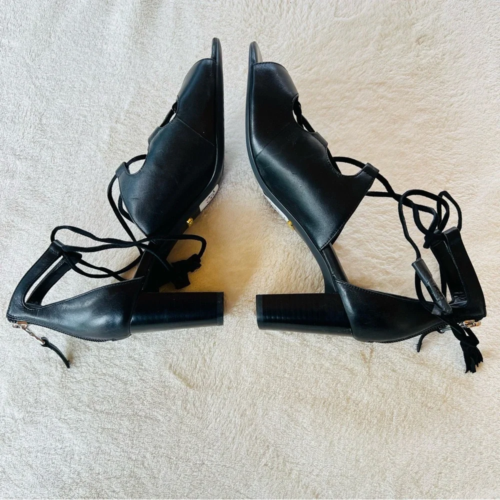 LAUREN RALPH LAUREN STRAPPY SEXY LACE UP OPEN TOE HEELS SIZE 7.5 NWT